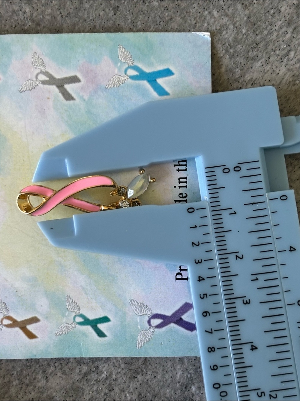 NEW 2 Pieces Pink GoldTone Ribbon Breast Cancer Awareness Pins Flair NWT NIP Set